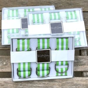 Set/18 SOCIAL COUTURE *NIB* Grosgrain Napkin Rings